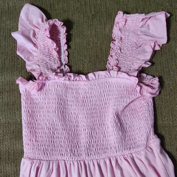 Pink Ruffled Sun Dress - Picture 2 of 5
